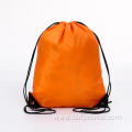 Solid color polyester drawstring backpacks